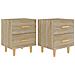 Comodini 2 Pz In Rovere Sonoma 40x35x47,5 Cm - Foto miniatura 1