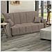 Divano Letto Allyson, Divano A 3 Posti, 100% Made In Italy, Sofà Soggiorno Con Apertura A Carrello, In Tessuto Imbottito, Con Braccioli Standard, Cm 190x90h85, Tortora - Foto miniatura 1