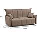 Divano Letto Allyson, Divano A 3 Posti, 100% Made In Italy, Sofà Soggiorno Con Apertura A Carrello, In Tessuto Imbottito, Con Braccioli Standard, Cm 190x90h85, Tortora - Foto miniatura 4