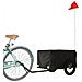 Rimorchio Da Bici Da Carico Nero 30 Kg In Ferro - Foto miniatura 6