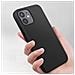 Cover Per Iphone 12 Silicone Flessibile Classic Case Nera - Foto miniatura 3