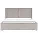 Letto Matrimoniale Tessuto Grigio Chiaro Con Contenitore 180 X 200 Cm Moissac - Foto miniatura 2