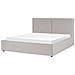Letto Matrimoniale Tessuto Grigio Chiaro Con Contenitore 180 X 200 Cm Moissac - Foto miniatura 3