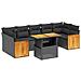 Set Divani da Giardino con Cuscini 8 pz Nero in Polyrattan - Foto miniatura 1