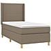 Letto a Molle con Materasso e LED Tortora 80x200 cm in Tessuto - Foto miniatura 8