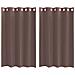 Tende In Voile Con Occhielli 2 Pz Marrone 140x175 Cm - Foto miniatura 2