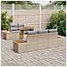 Set da Pranzo per Giardino 6 Pezzi con Cuscini Beige Polirattan Acacia - Foto miniatura 3