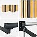 Ombrello Retrattile a Strisce Multicolore 450x300 cm - Foto miniatura 8