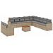 Set Divano da Giardino 12 pz con Cuscini Beige Misto Polyrattan - Foto miniatura 1