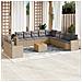 Set Divano da Giardino 12 pz con Cuscini Beige Misto Polyrattan - Foto miniatura 2
