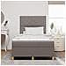 Letto con rete a molle e materasso Tortora 120x200 cm Tessuto - Foto miniatura 5