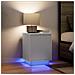 Comodini con Luci a LED 2 pz Bianco 38x34x50 cm - Foto miniatura 2