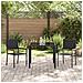 Set da Pranzo per Giardino 3 pcs Nero 90 x 90 x 75 cm - Foto miniatura 4