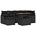 Set Divano da Giardino con archiviazione 7 pcs Nero Poly Rattan - Foto miniatura 1