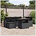 Set Divano da Giardino con archiviazione 7 pcs Nero Poly Rattan - Foto miniatura 2