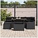 Set Divano da Giardino con archiviazione 7 pcs Nero Poly Rattan - Foto miniatura 3