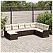 Set Divano da Giardino con cuscino 8 pcs Marrone Poly Rattan - Foto miniatura 2