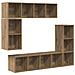 Set mobile TV 4 pcs rovere artigianale 37 x 37 x 142.5 cm - Foto miniatura 1