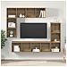 Set mobile TV 4 pcs rovere artigianale 37 x 37 x 142.5 cm - Foto miniatura 4