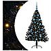 Albero di Natale artificiale con luci integrate Nero 150 cm PVC - Foto miniatura 1