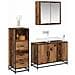 Set di mobili per il bagno con cassetto 3 pcs Legno vecchio - Foto miniatura 2