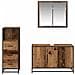Set di mobili per il bagno con cassetto 3 pcs Legno vecchio - Foto miniatura 3