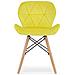WAKO Sedia in velluto giallo design moderno x3 - Foto miniatura 3