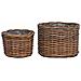 Cestino per Piante con archiviazione 2 pcs Marrone Rattan Kubu - Foto miniatura 1