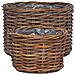 Cestino per Piante con archiviazione 2 pcs Marrone Rattan Kubu - Foto miniatura 5