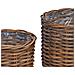 Cestino per Piante con archiviazione 2 pcs Marrone Rattan Kubu - Foto miniatura 7