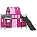 Struttura del letto loft per bambini Nero e rosa 99,5 x 190 cm - Foto miniatura 1