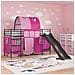 Struttura del letto loft per bambini Nero e rosa 99,5 x 190 cm - Foto miniatura 3