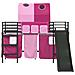 Struttura del letto loft per bambini Nero e rosa 99,5 x 190 cm - Foto miniatura 6