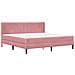 Struttura del letto con materasso Rosa 200 x 200 cm Velluto - Foto miniatura 3