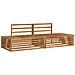 Set di divani da esterno 2 Pezzo Naturale 203,5 x 83 x 73 cm - Foto miniatura 1