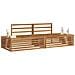 Set di divani da esterno 2 Pezzo Naturale 203,5 x 83 x 73 cm - Foto miniatura 3