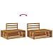Set di divani da esterno 2 Pezzo Naturale 203,5 x 83 x 73 cm - Foto miniatura 7
