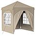 Tenda per feste a pop-up 192 x 192 x 245 cm Crema - Foto miniatura 1