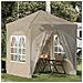 Tenda per feste a pop-up 192 x 192 x 245 cm Crema - Foto miniatura 2