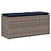Panca da Giardino con Cuscino Grigio 110x40x44 cm in Polyrattan - Foto miniatura 1