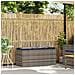Panca da Giardino con Cuscino Grigio 110x40x44 cm in Polyrattan - Foto miniatura 2