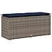 Panca da Giardino con Cuscino Grigio 110x40x44 cm in Polyrattan - Foto miniatura 6