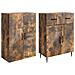 Set di armadi 2 pcs Rovere Fumo 66 x 34,5 x 89,5 cm - Foto miniatura 3