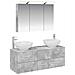 Set di mobili per il bagno 4 pcs Grigio Cemento - Foto miniatura 1