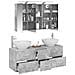 Set di mobili per il bagno 4 pcs Grigio Cemento - Foto miniatura 3
