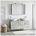 Set di mobili per il bagno 4 pcs Grigio Cemento - Foto miniatura 4