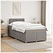Letto box spring con materasso Tortora 120 x 190 cm Tessuto - Foto miniatura 4