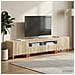 Mobile TV LED a 3 pezzi Rovere Sonoma Legno ingegnerizzato - Foto miniatura 3