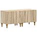 Mobile TV LED a 3 pezzi Rovere Sonoma Legno ingegnerizzato - Foto miniatura 5