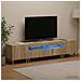 Mobile TV LED a 3 pezzi Rovere Sonoma Legno ingegnerizzato - Foto miniatura 7
